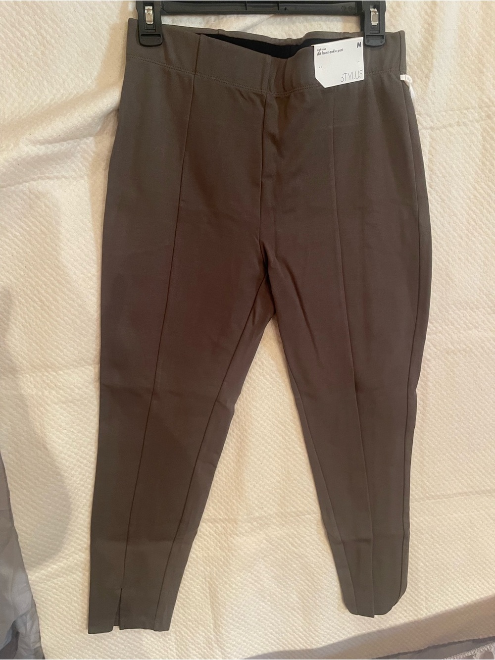 STYLUS Mens Dark Brown Tailored Dress Pants